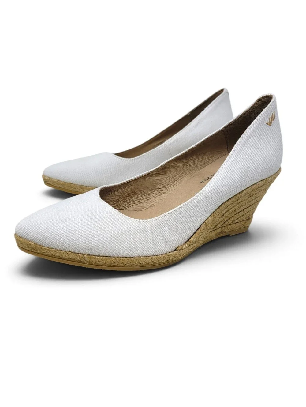 Viscata Barcelona Roses Canvas V Cut Espadrille Wedges